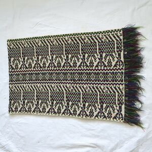 Mexican vintage hand woven tapestry/table runner